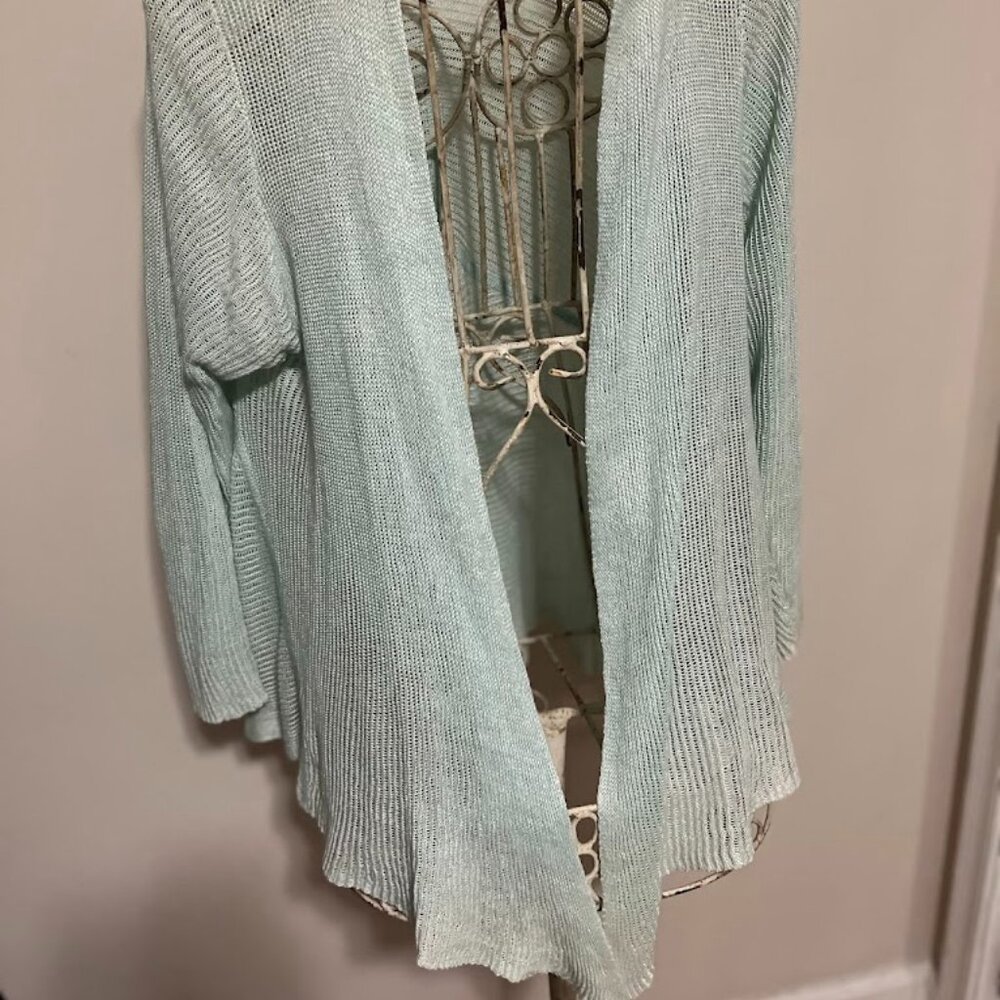 Eileen Fisher Open Knit Waterfall Sweater